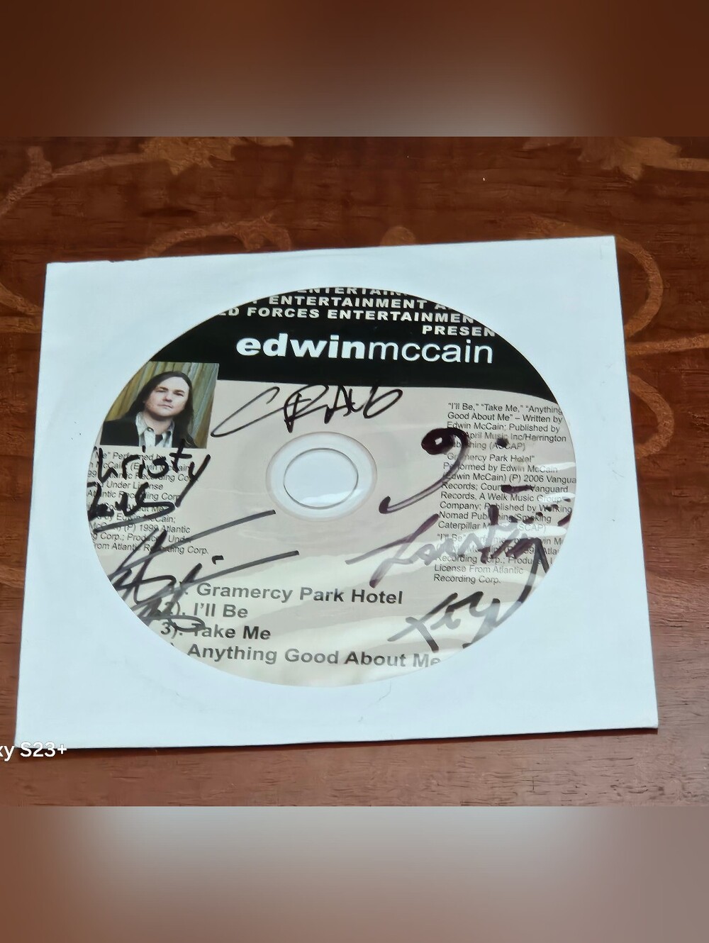 RARE EDITION EDWIN MCCAIN AUTOGRAPHED CD